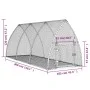 Conejera acero galvanizado plateado 300x105x120 cm de vidaXL, Jaulas y habitáculos para animales pequeños - Ref: Foro24-32815...