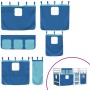 Cama alta para niños con cortinas madera pino azul 90x200 cm de vidaXL, Camas y somieres - Ref: Foro24-3283821, Precio: 181,0...