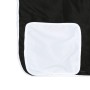 Cama alta niños con cortinas madera pino blanco negro 90x200 cm de vidaXL, Camas y somieres - Ref: Foro24-3283823, Precio: 19...