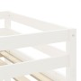 Cama alta niños con túnel madera pino blanco negro 90x190 cm de vidaXL, Camas y somieres - Ref: Foro24-3283856, Precio: 220,9...