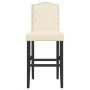 Taburetes altos 2 uds madera maciza de caucho y tela de vidaXL, Taburetes de cocina - Ref: Foro24-4006209, Precio: 111,30 €, ...