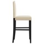 Taburetes altos 2 uds madera maciza de caucho y tela de vidaXL, Taburetes de cocina - Ref: Foro24-4006209, Precio: 112,65 €, ...