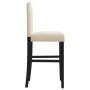 Taburetes altos 2 uds madera maciza de caucho y tela de vidaXL, Taburetes de cocina - Ref: Foro24-4006209, Precio: 111,30 €, ...