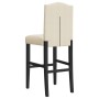 Taburetes altos 2 uds madera maciza de caucho y tela de vidaXL, Taburetes de cocina - Ref: Foro24-4006209, Precio: 112,65 €, ...