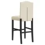 Taburetes altos 2 uds madera maciza de caucho y tela de vidaXL, Taburetes de cocina - Ref: Foro24-4006209, Precio: 111,30 €, ...