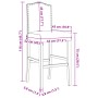 Taburetes altos 2 uds madera maciza de caucho y tela de vidaXL, Taburetes de cocina - Ref: Foro24-4006209, Precio: 112,65 €, ...