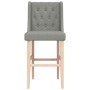 Taburetes altos 2 uds madera maciza de caucho y tela de vidaXL, Taburetes de cocina - Ref: Foro24-4006221, Precio: 130,66 €, ...