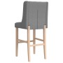 Taburetes altos 2 uds madera maciza de caucho y tela de vidaXL, Taburetes de cocina - Ref: Foro24-4006221, Precio: 130,66 €, ...