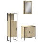 Set de muebles de baño 3 pzas madera contrachapada roble Sonoma de vidaXL, Muebles de baño - Ref: Foro24-3214821, Precio: 178...
