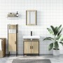 Set de muebles de baño 3 pzas madera contrachapada roble Sonoma de vidaXL, Muebles de baño - Ref: Foro24-3214821, Precio: 178...