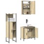 Set de muebles de baño 3 pzas madera contrachapada roble Sonoma de vidaXL, Muebles de baño - Ref: Foro24-3214821, Precio: 178...
