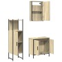 Set de muebles de baño 3 pzas madera contrachapada roble Sonoma de vidaXL, Muebles de baño - Ref: Foro24-3214821, Precio: 178...