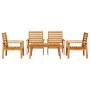 Juego de muebles de jardín 5 pzas madera maciza de acacia de vidaXL, Conjuntos de jardín - Ref: Foro24-3211803, Precio: 335,0...