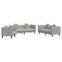Juego de sofás con cojines 3 piezas terciopelo gris claro de vidaXL, Sofás - Ref: Foro24-3209247, Precio: 637,09 €, Descuento: %