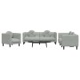 Juego de sofás con cojines 3 piezas terciopelo gris claro de vidaXL, Sofás - Ref: Foro24-3209247, Precio: 637,09 €, Descuento: %