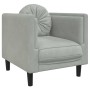 Juego de sofás con cojines 3 piezas terciopelo gris claro de vidaXL, Sofás - Ref: Foro24-3209247, Precio: 637,09 €, Descuento: %