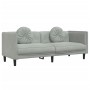 Juego de sofás con cojines 3 piezas terciopelo gris claro de vidaXL, Sofás - Ref: Foro24-3209247, Precio: 637,09 €, Descuento: %
