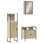 Set de muebles de baño 3 pzas madera contrachapada roble Sonoma de vidaXL, Muebles de baño - Ref: Foro24-3214816, Precio: 167...