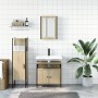 Set de muebles de baño 3 pzas madera contrachapada roble Sonoma de vidaXL, Muebles de baño - Ref: Foro24-3214816, Precio: 167...