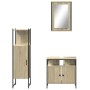 Set de muebles de baño 3 pzas madera contrachapada roble Sonoma de vidaXL, Muebles de baño - Ref: Foro24-3214816, Precio: 167...