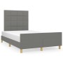 Estructura de cama con cabecero tela gris oscuro 120x190 cm de vidaXL, Camas y somieres - Ref: Foro24-3270514, Precio: 169,61...