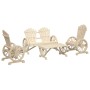 Juego de muebles de jardín 4 piezas madera maciza de abeto de vidaXL, Conjuntos de jardín - Ref: Foro24-3207125, Precio: 406,...