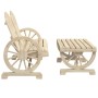 Juego de muebles de jardín 4 piezas madera maciza de abeto de vidaXL, Conjuntos de jardín - Ref: Foro24-3207125, Precio: 406,...
