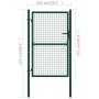 Puerta de valla de acero verde 100x175 cm de vidaXL, Puertas de jardín - Ref: Foro24-145735, Precio: 214,48 €, Descuento: %