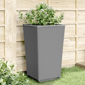 Jardineras 4 unidades PP gris claro 32,5x32,5x57 cm de vidaXL, Maceteros y jardineras - Ref: Foro24-367852, Precio: 130,43 €,...