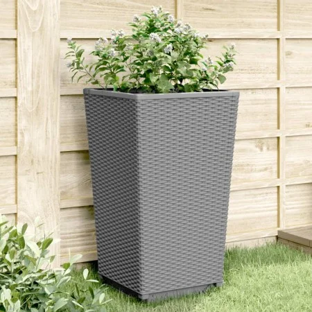 Jardineras 4 unidades PP gris claro 32,5x32,5x57 cm de vidaXL, Maceteros y jardineras - Ref: Foro24-367852, Precio: 128,19 €,...