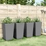 Jardineras 4 unidades PP gris claro 32,5x32,5x57 cm de vidaXL, Maceteros y jardineras - Ref: Foro24-367852, Precio: 128,19 €,...