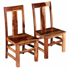 Sillas de comedor 2 uds madera maciza de acacia en Sillas de comedor | Comprar online en Foru.es