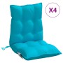 Cojines para silla con respaldo bajo 4 uds tela Oxford turquesa de vidaXL, Cojines para sillas y sofás - Ref: Foro24-377735, ...