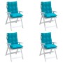 Cojines para silla con respaldo bajo 4 uds tela Oxford turquesa de vidaXL, Cojines para sillas y sofás - Ref: Foro24-377735, ...