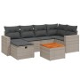 Set de sofás de jardín 7 piezas con cojines ratán PE gris de vidaXL, Conjuntos de jardín - Ref: Foro24-3264840, Precio: 400,9...
