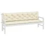 Cojines de banco de jardín 2 uds blanco crema 200x50x7 cm de vidaXL, Cojines para sillas y sofás - Ref: Foro24-361737, Precio...