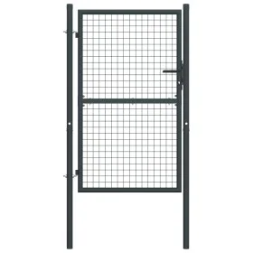 Graues Gittertor aus verzinktem Stahl für den Garten, 100 x 250 cm von vidaXL, Gartentore - Ref: Foro24-145775, Preis: 223,44...