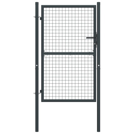 Puerta de malla de jardín de acero galvanizado gris 100x250 cm de vidaXL, Puertas de jardín - Ref: Foro24-145775, Precio: 234...