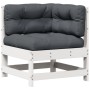 Set muebles jardín 7 pzas con cojines madera maciza pino blanco de vidaXL, Conjuntos de jardín - Ref: Foro24-3250921, Precio:...