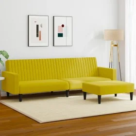Juego de sofás 2 piezas terciopelo amarillo de vidaXL, Sofás - Ref: Foro24-3216284, Precio: 299,72 €, Descuento: %