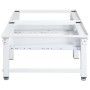 Pedestal doble lavadora secadora con estantes extraíbles blanco de vidaXL, Accesorios para lavadoras y secadoras - Ref: Foro2...