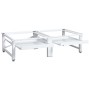 Pedestal doble lavadora secadora con estantes extraíbles blanco de vidaXL, Accesorios para lavadoras y secadoras - Ref: Foro2...