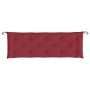Cojín de banco de jardín tela Oxford rojo tinto 150x50x7 cm de vidaXL, Cojines para sillas y sofás - Ref: Foro24-361611, Prec...