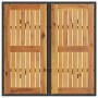 Mesa de jardín superficie de madera ratán PE negro 80x80x75 cm de vidaXL, Mesas de jardín - Ref: Foro24-365519, Precio: 82,56...