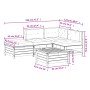 Juego de muebles jardín 5 pzas y cojines madera pino impregnada de vidaXL, Conjuntos de jardín - Ref: Foro24-3250703, Precio:...