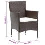 Juego de comedor para jardín 7 piezas con cojines marrón de vidaXL, Conjuntos de jardín - Ref: Foro24-3095864, Precio: 532,32...