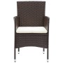 Juego de comedor para jardín 7 piezas con cojines marrón de vidaXL, Conjuntos de jardín - Ref: Foro24-3095893, Precio: 645,67...