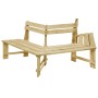 Banco de jardín madera pino impregnada 240 cm de vidaXL, Bancos de jardín - Ref: Foro24-49089, Precio: 172,53 €, Descuento: %