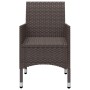 Juego de comedor de jardín 3 piezas con cojines marrón de vidaXL, Conjuntos de jardín - Ref: Foro24-3095891, Precio: 248,92 €...