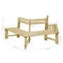 Banco de jardín madera pino impregnada 240 cm de vidaXL, Bancos de jardín - Ref: Foro24-49089, Precio: 169,67 €, Descuento: %